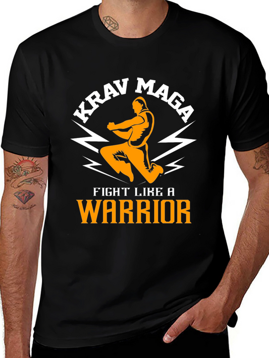 Krav Maga Fight Like a Warrior Black T-Shirt
