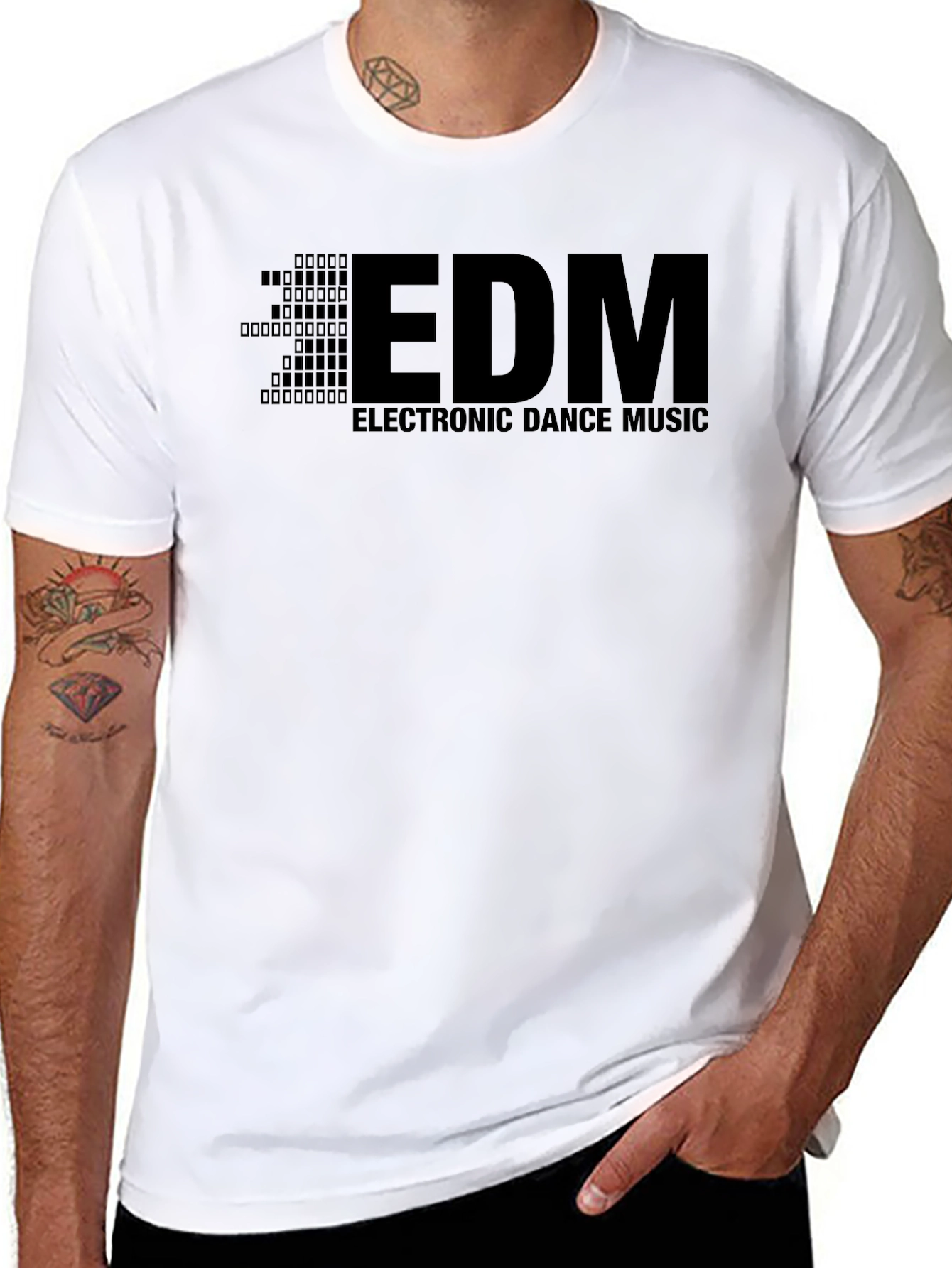 EDM Electronic Dance Music Graphic Black T-Shirt