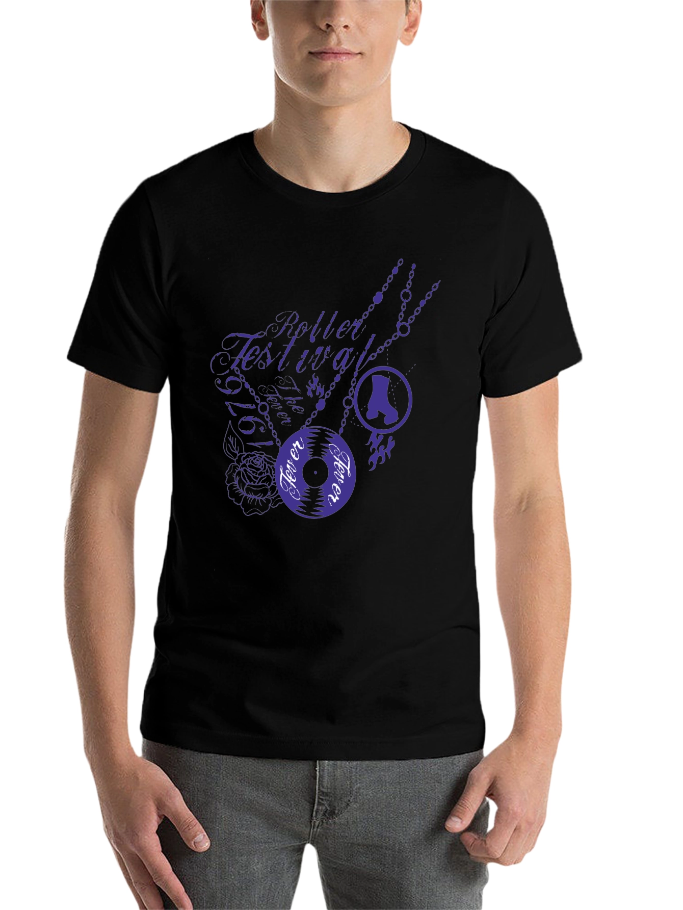 Roller Festival Fever Tee - Stylish Graphic Print T-Shirt