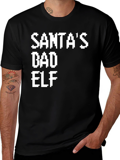 Santas Bad Elf Pixel Tee