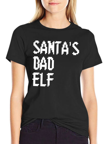 Santas Bad Elf Pixel Tee