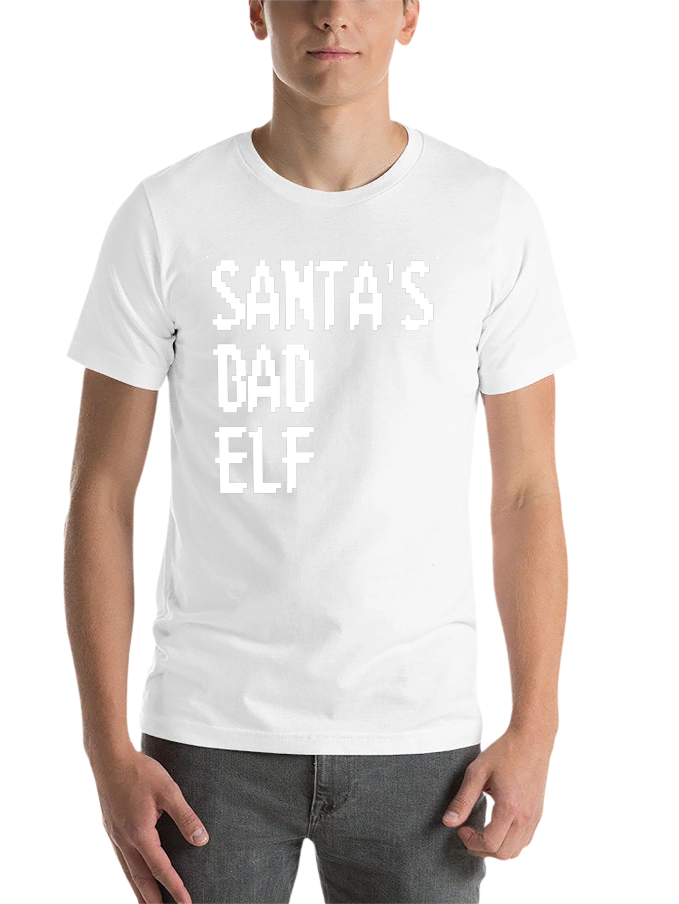 Santas Bad Elf Pixel Tee