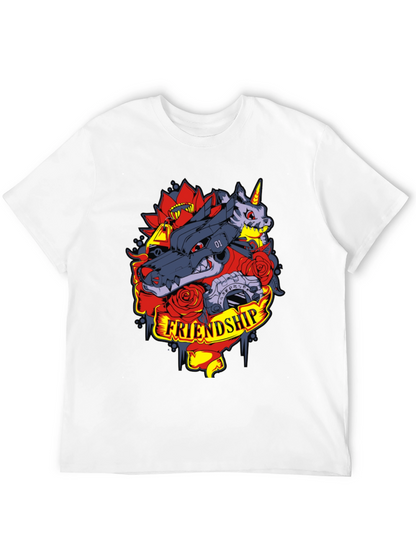 Friendship Wolf and Unicorn Graphic Tee