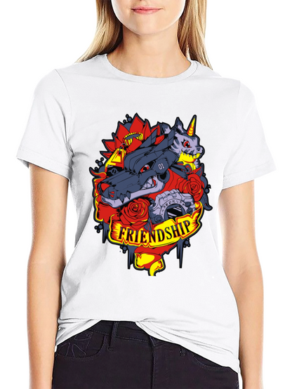 Friendship Wolf and Unicorn Graphic Tee
