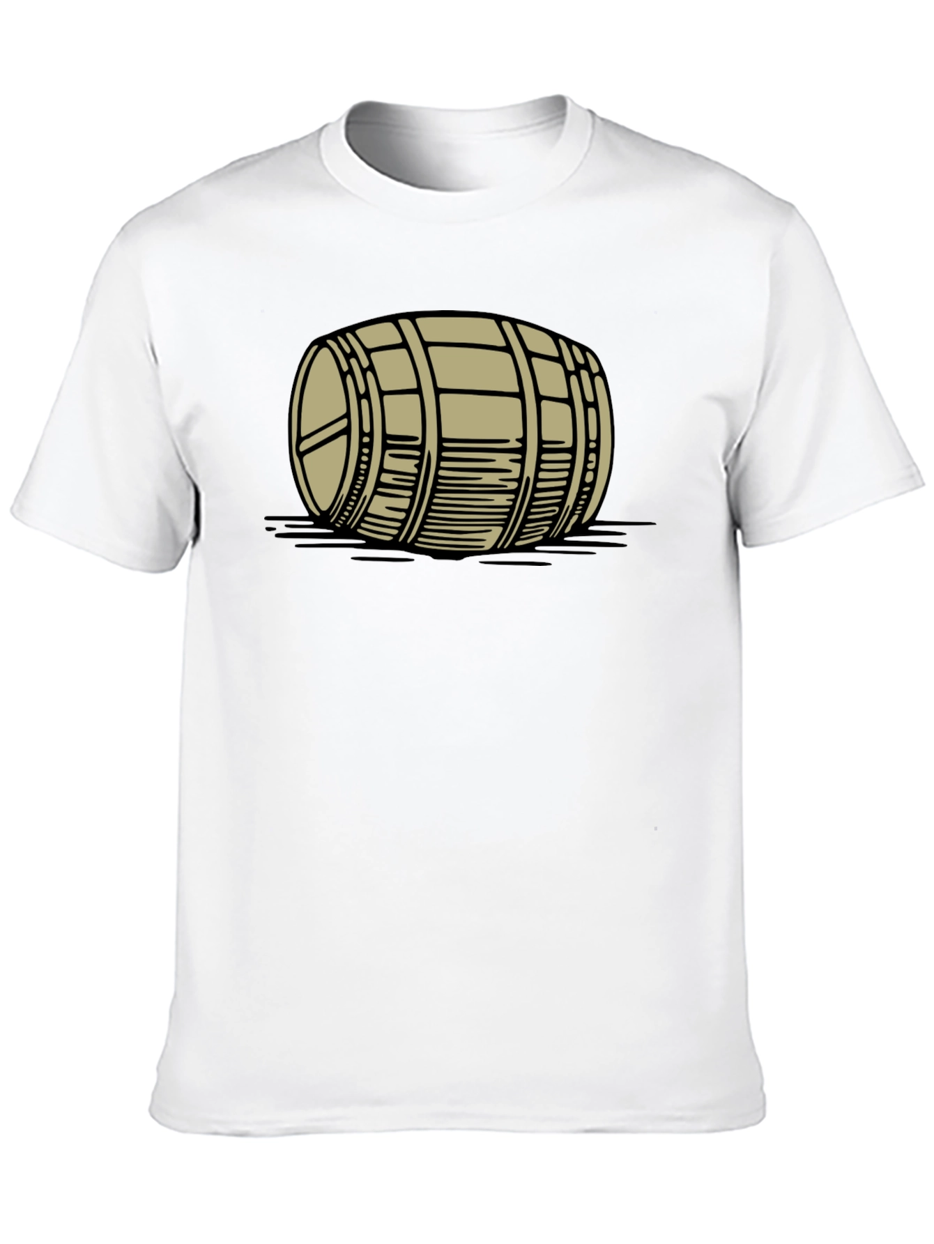 Barrel Graphic Tee - Black Cotton Casual Shirt