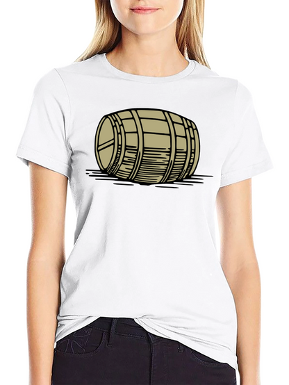 Barrel Graphic Tee - Black Cotton Casual Shirt