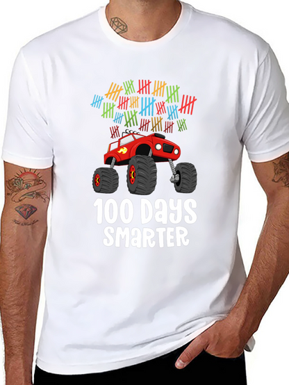 100 Days Smarter Monster Truck T-Shirt
