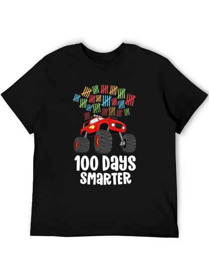 100 Days Smarter Monster Truck T-Shirt