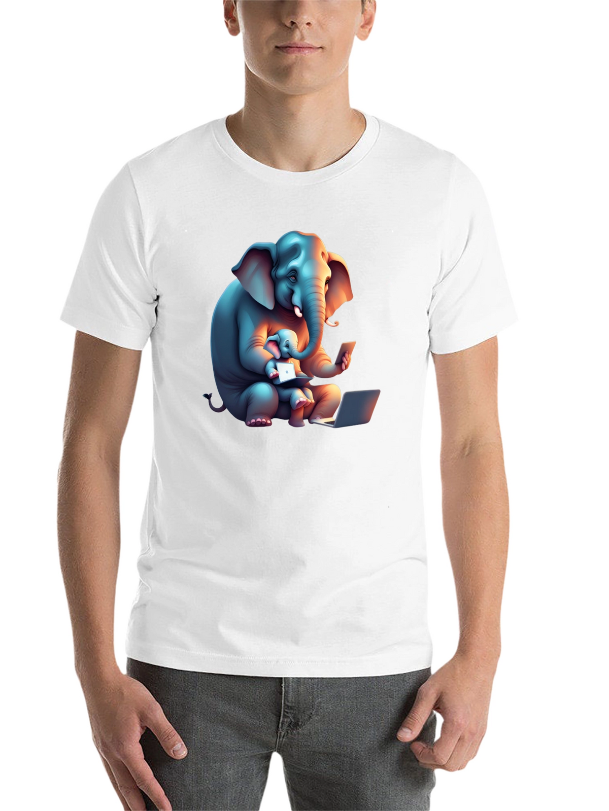 Elephant Family Tech T-Shirt