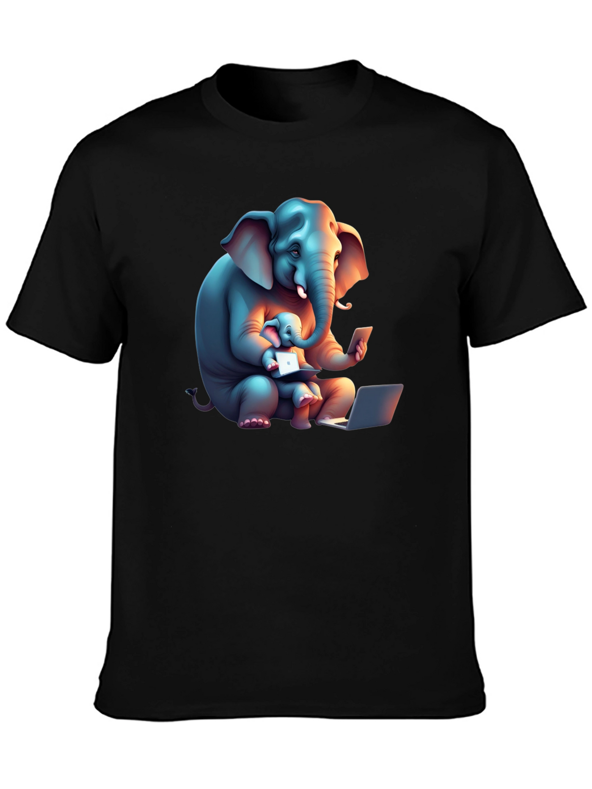 Elephant Family Tech T-Shirt