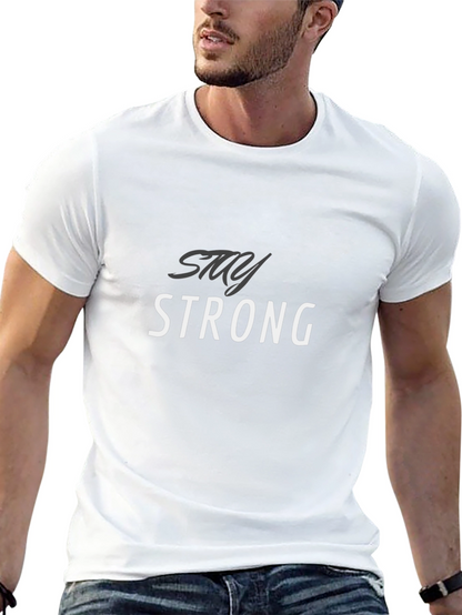 Stay Strong Graphic Tee - Mens Black T-Shirt
