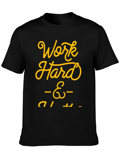 Work Hard Play Harder Black Graphic Tee