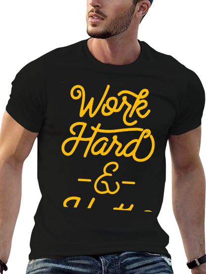 Work Hard Play Harder Black Graphic Tee