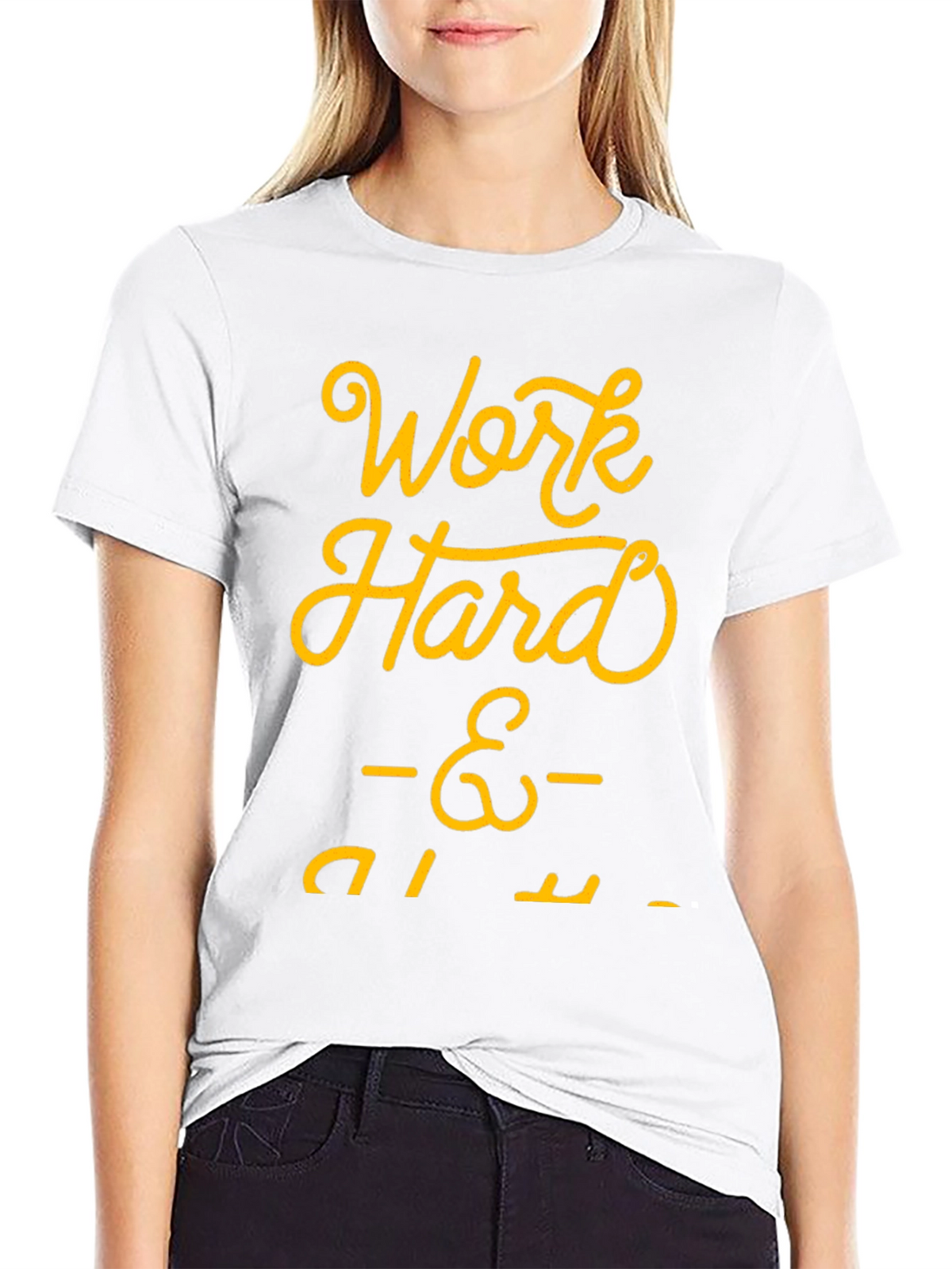 Work Hard Play Harder Black Graphic Tee