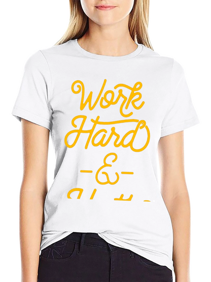 Work Hard Play Harder Black Graphic Tee