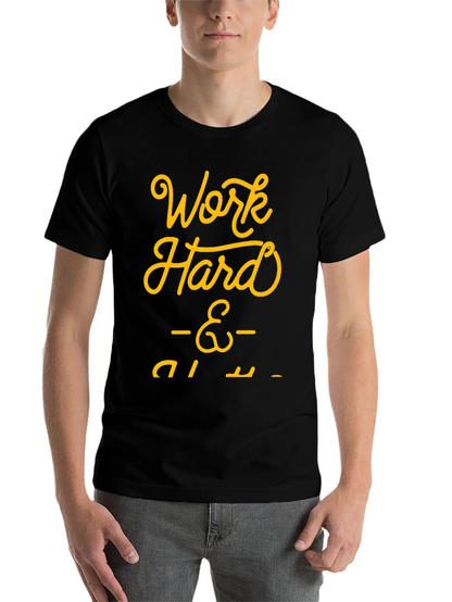 Work Hard Play Harder Black Graphic Tee