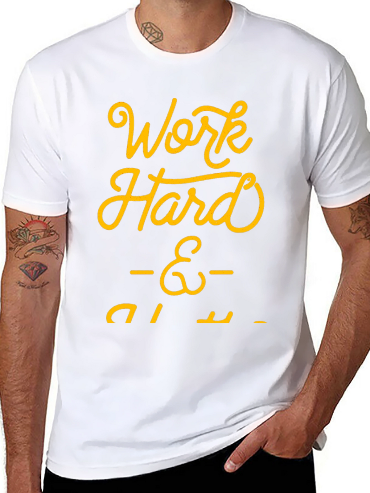 Work Hard Play Harder Black Graphic Tee