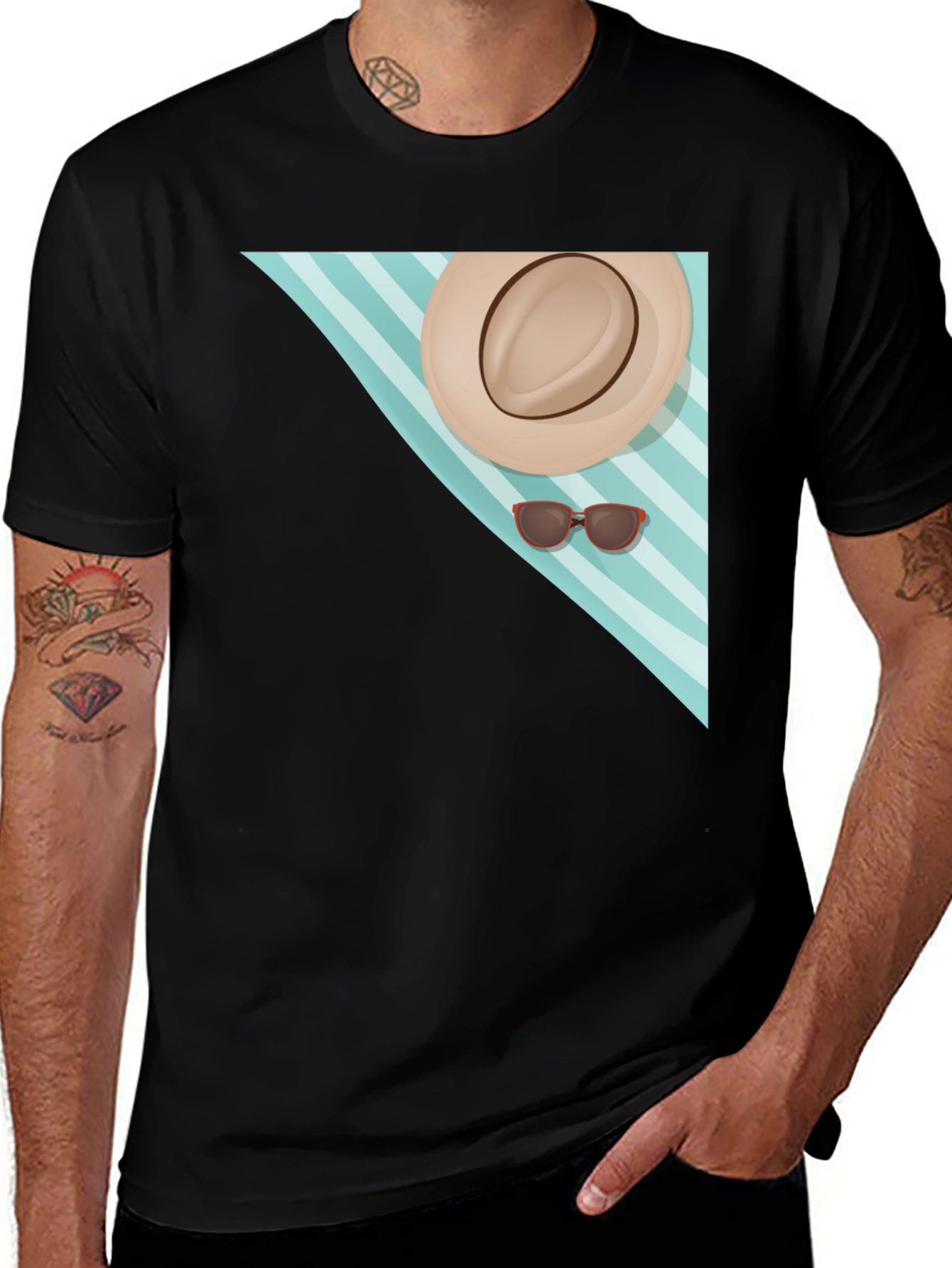 Beach Day Graphic Tee - Black