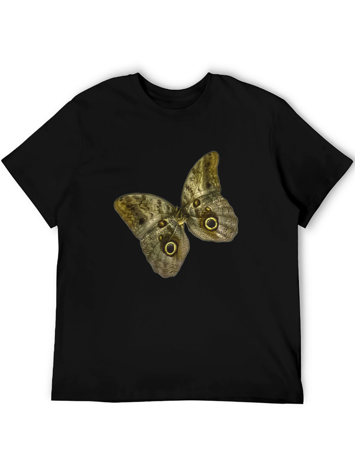 Butterfly Graphic Print Black T-Shirt