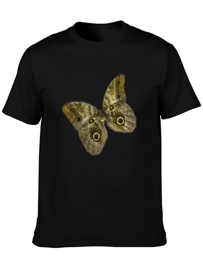 Butterfly Graphic Print Black T-Shirt