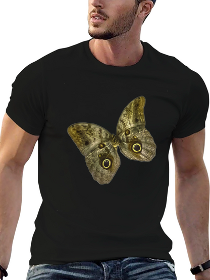 Butterfly Graphic Print Black T-Shirt