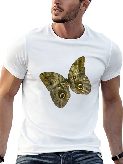 Butterfly Graphic Print Black T-Shirt