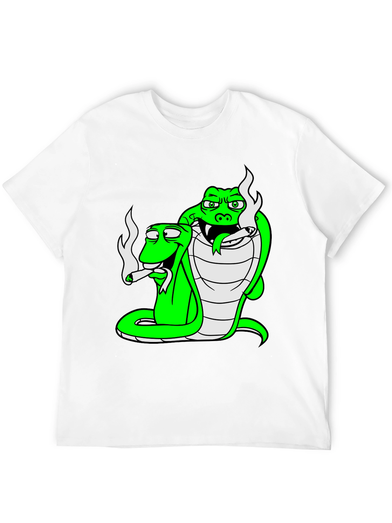 Cool Cobra Snakes Smoking Joint T-Shirt