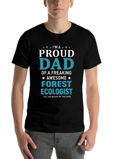 Proud Dad Forest Ecologist Graphic T-Shirt