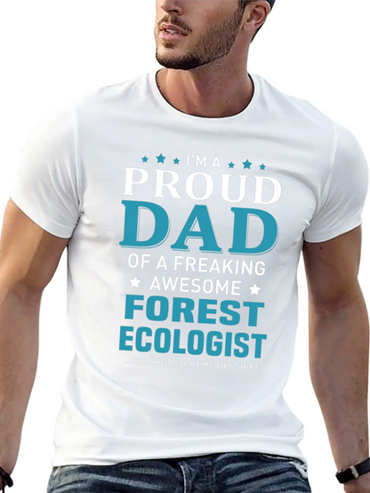 Proud Dad Forest Ecologist Graphic T-Shirt