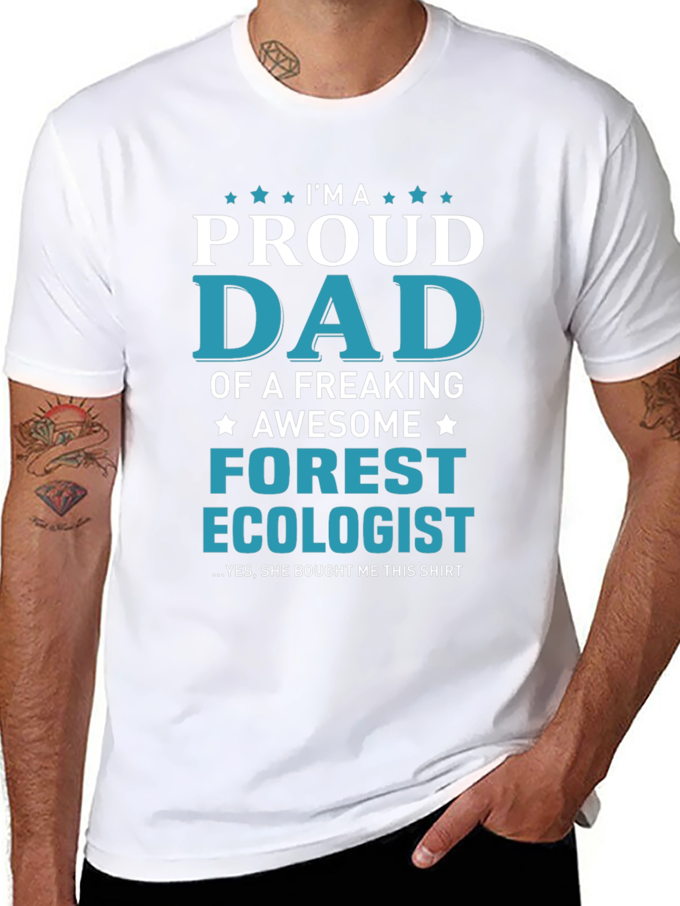 Proud Dad Forest Ecologist Graphic T-Shirt