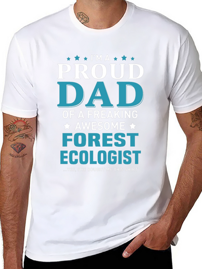 Proud Dad Forest Ecologist Graphic T-Shirt
