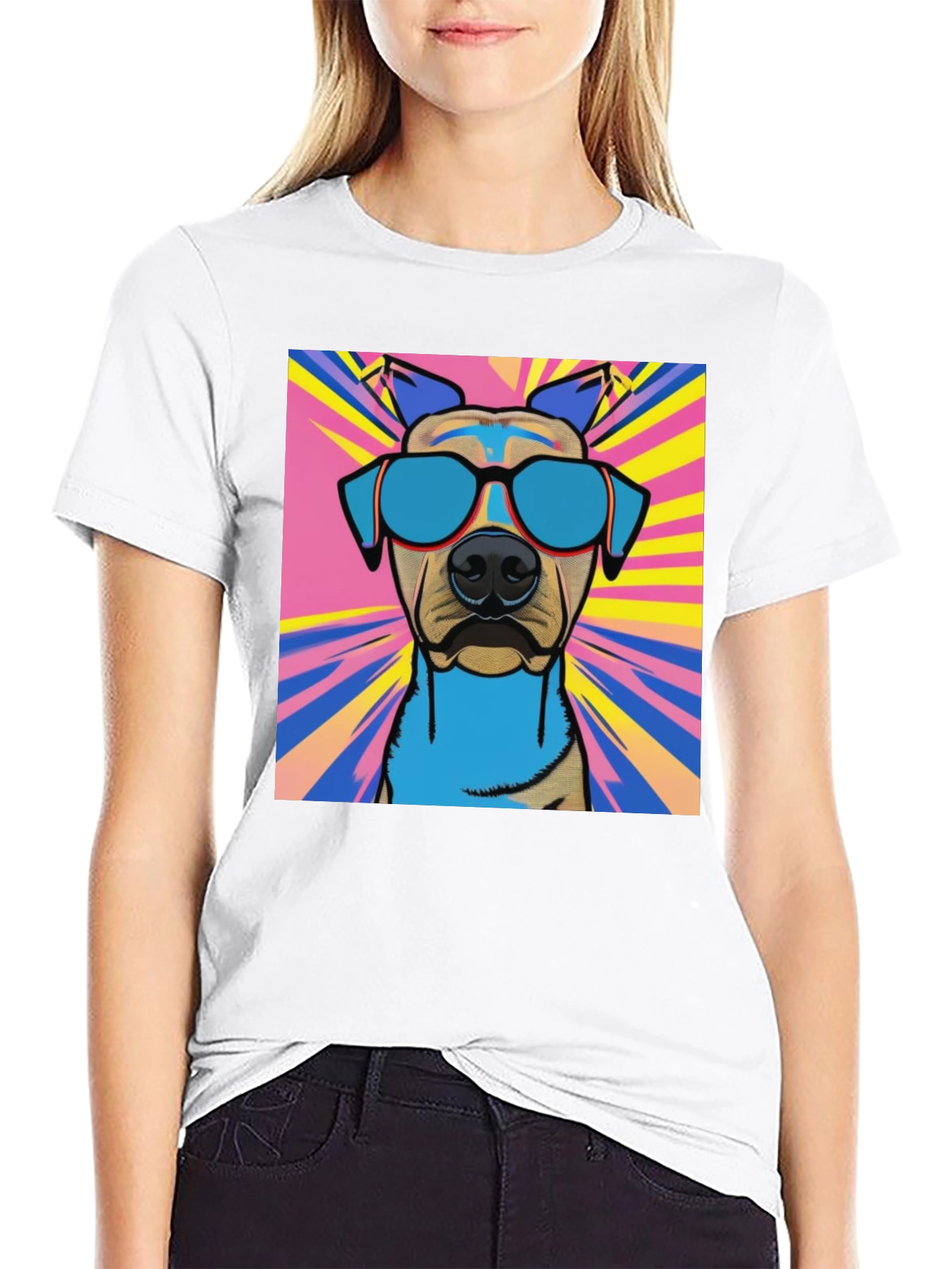 Cool Dog Graphic Tee - Stylish Canine Design