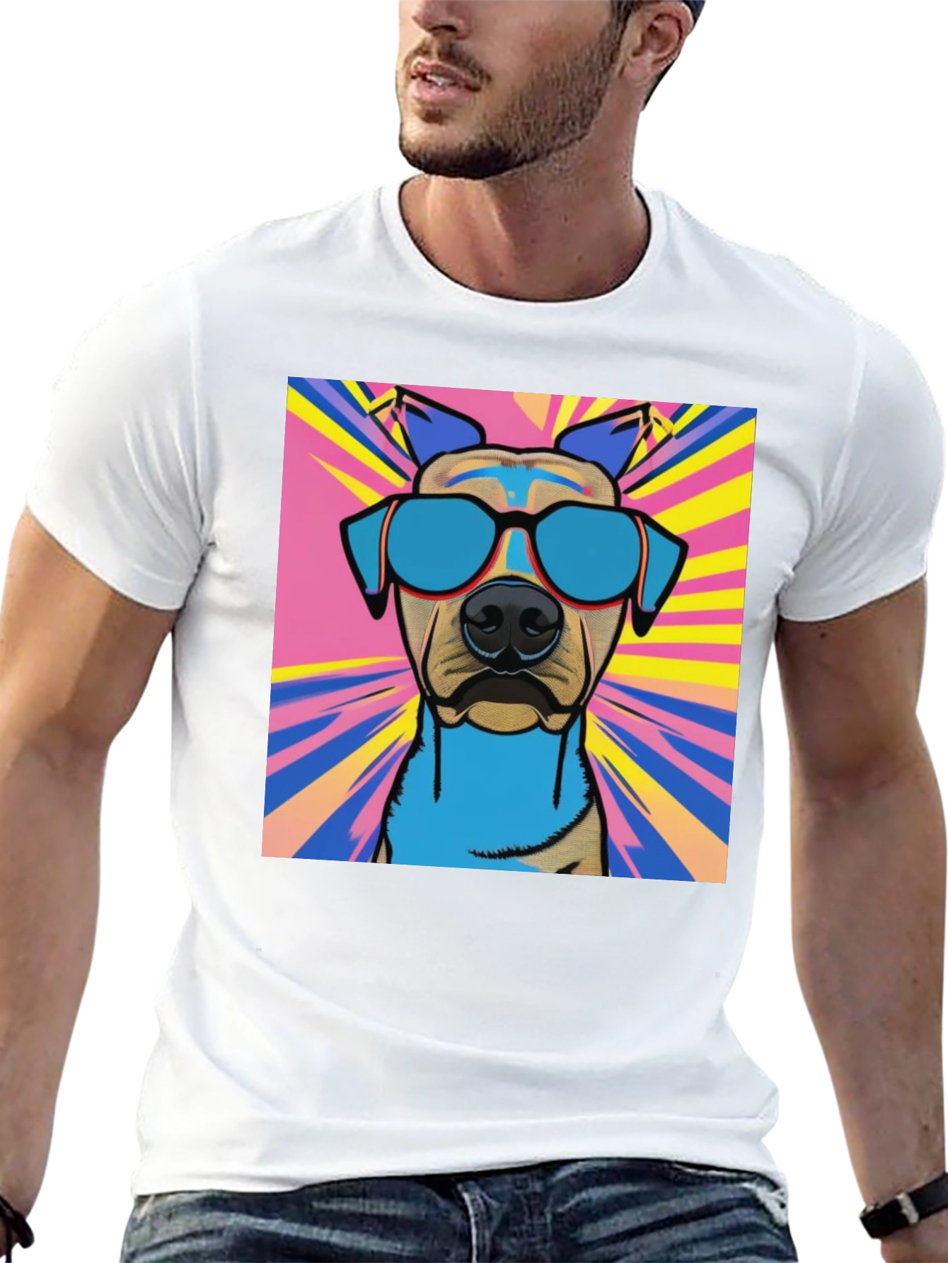 Cool Dog Graphic Tee - Stylish Canine Design