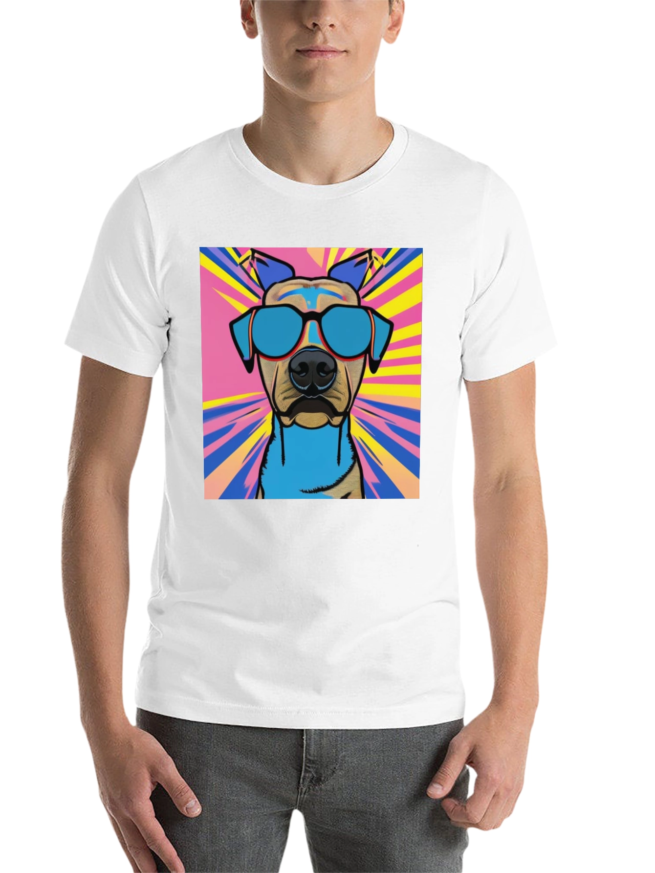 Cool Dog Graphic Tee - Stylish Canine Design
