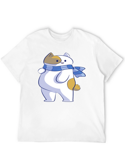 Cartoon Cat T-Shirt - Unisex Black Tee