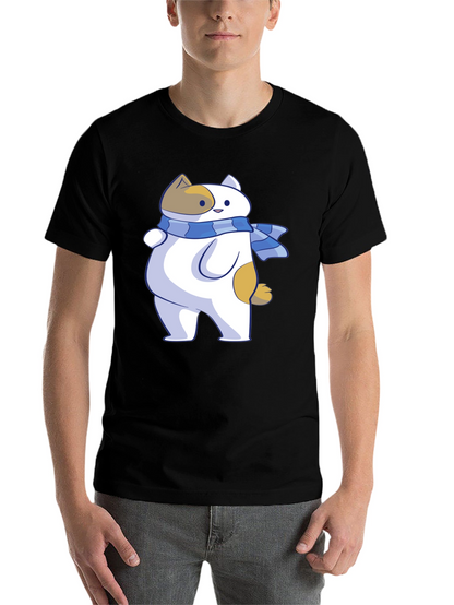 Cartoon Cat T-Shirt - Unisex Black Tee