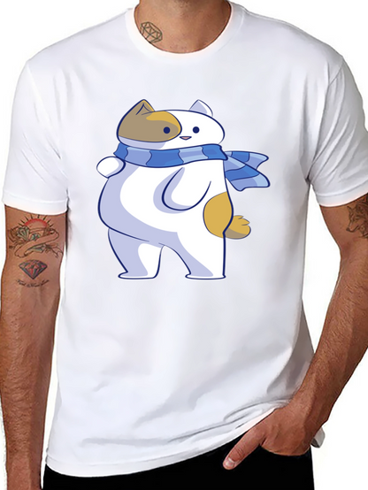 Cartoon Cat T-Shirt - Unisex Black Tee