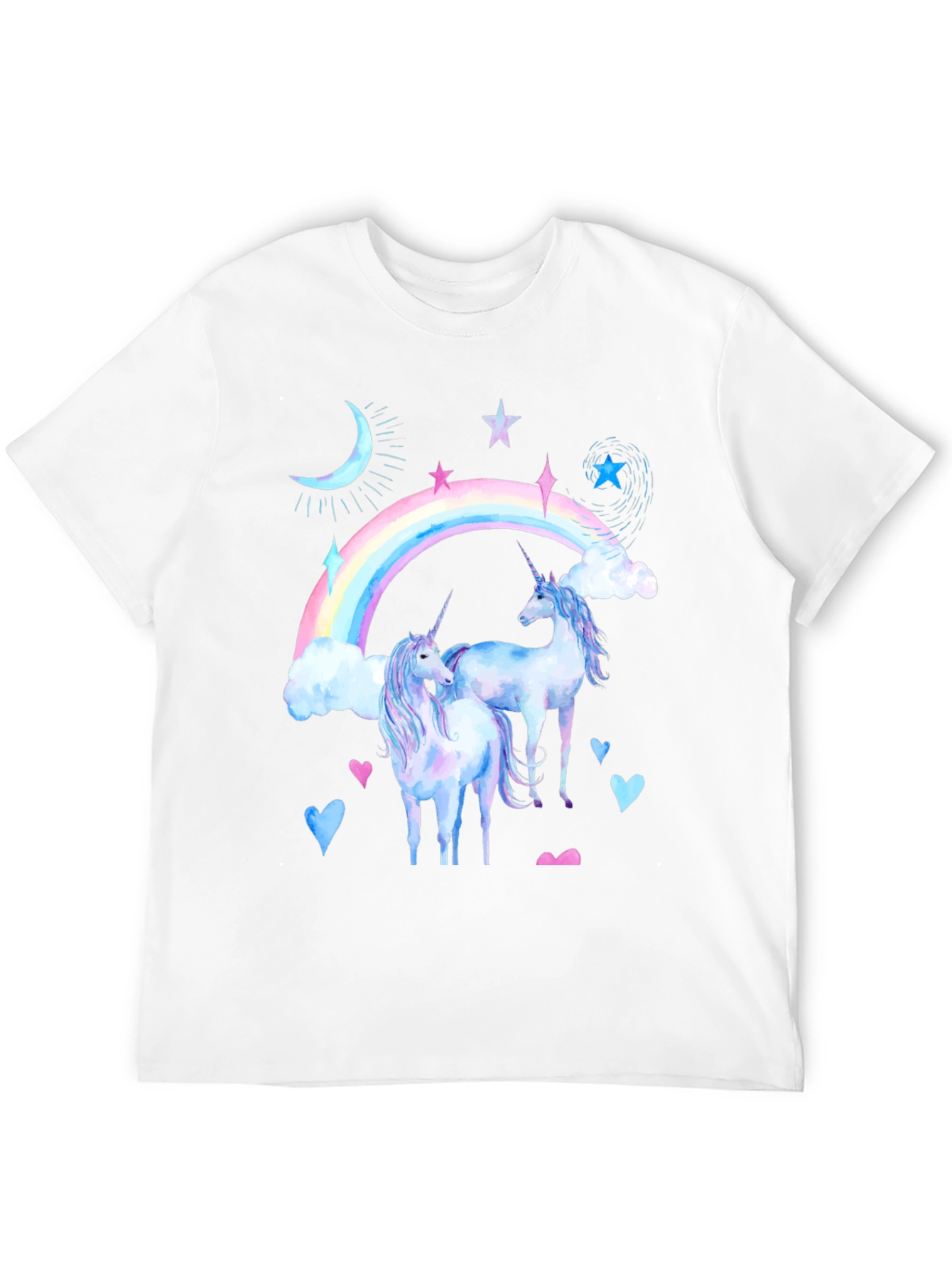 Unicorn Rainbow Black T-Shirt