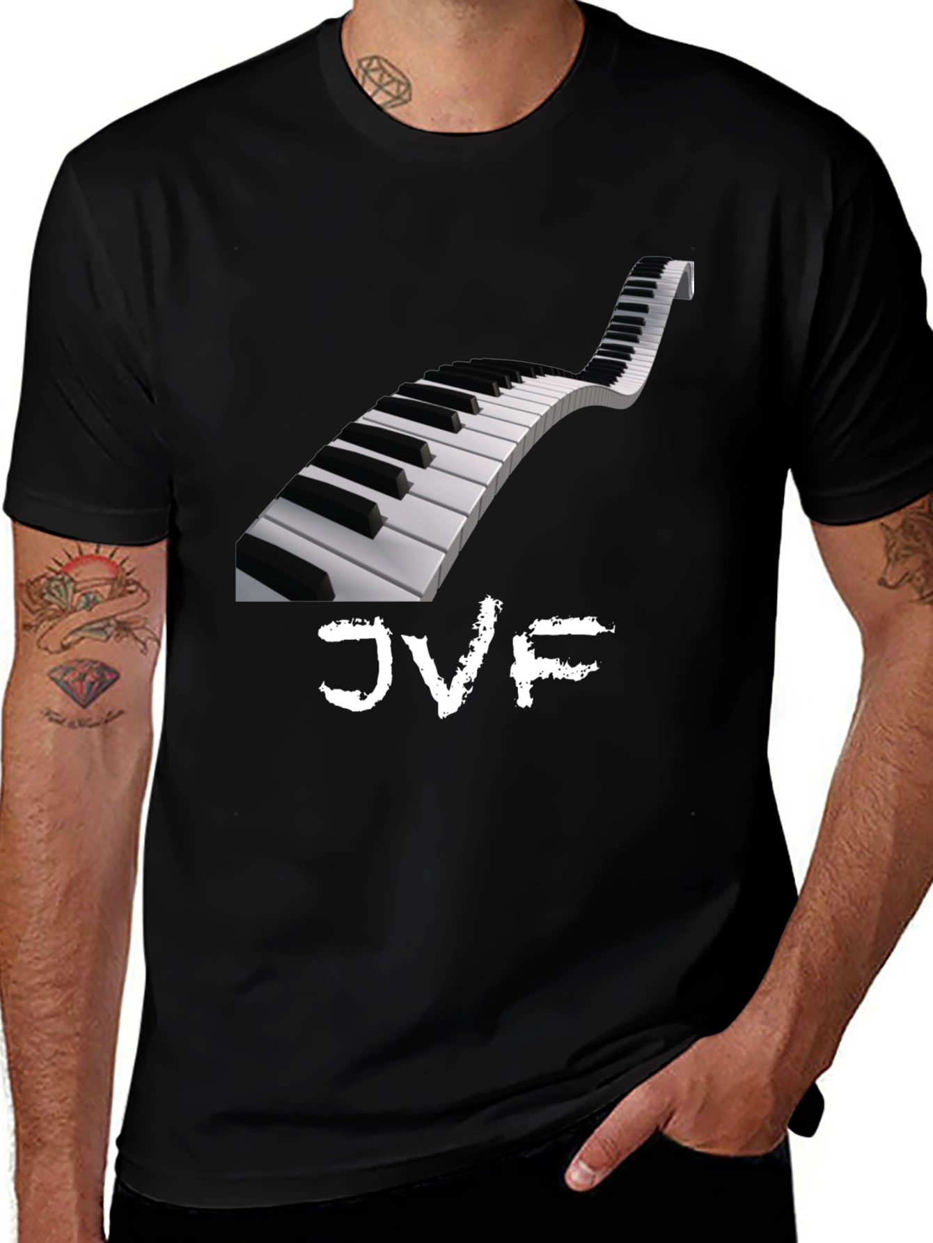 Piano Keys Graphic Tee - JVF Music Shirt