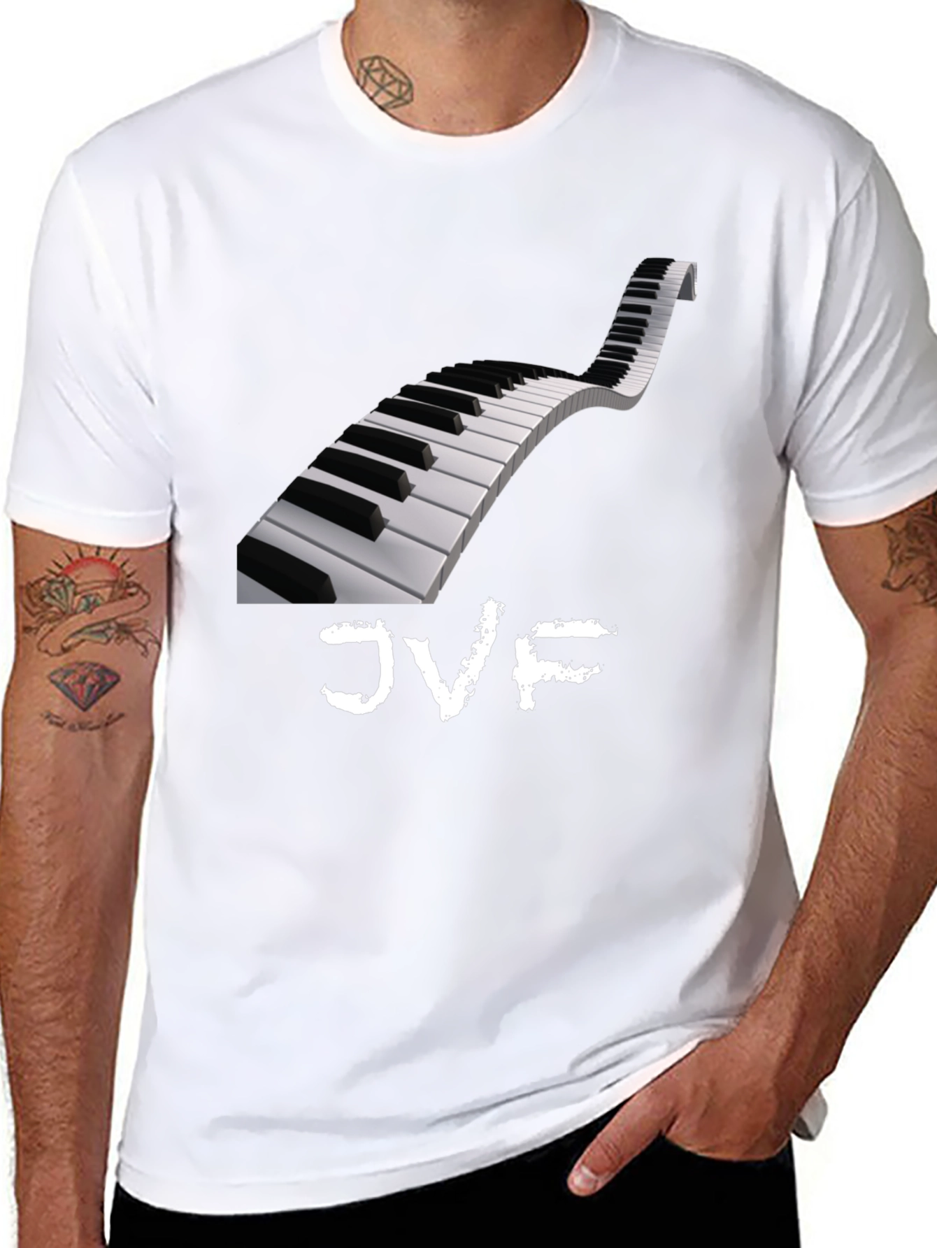 Piano Keys Graphic Tee - JVF Music Shirt