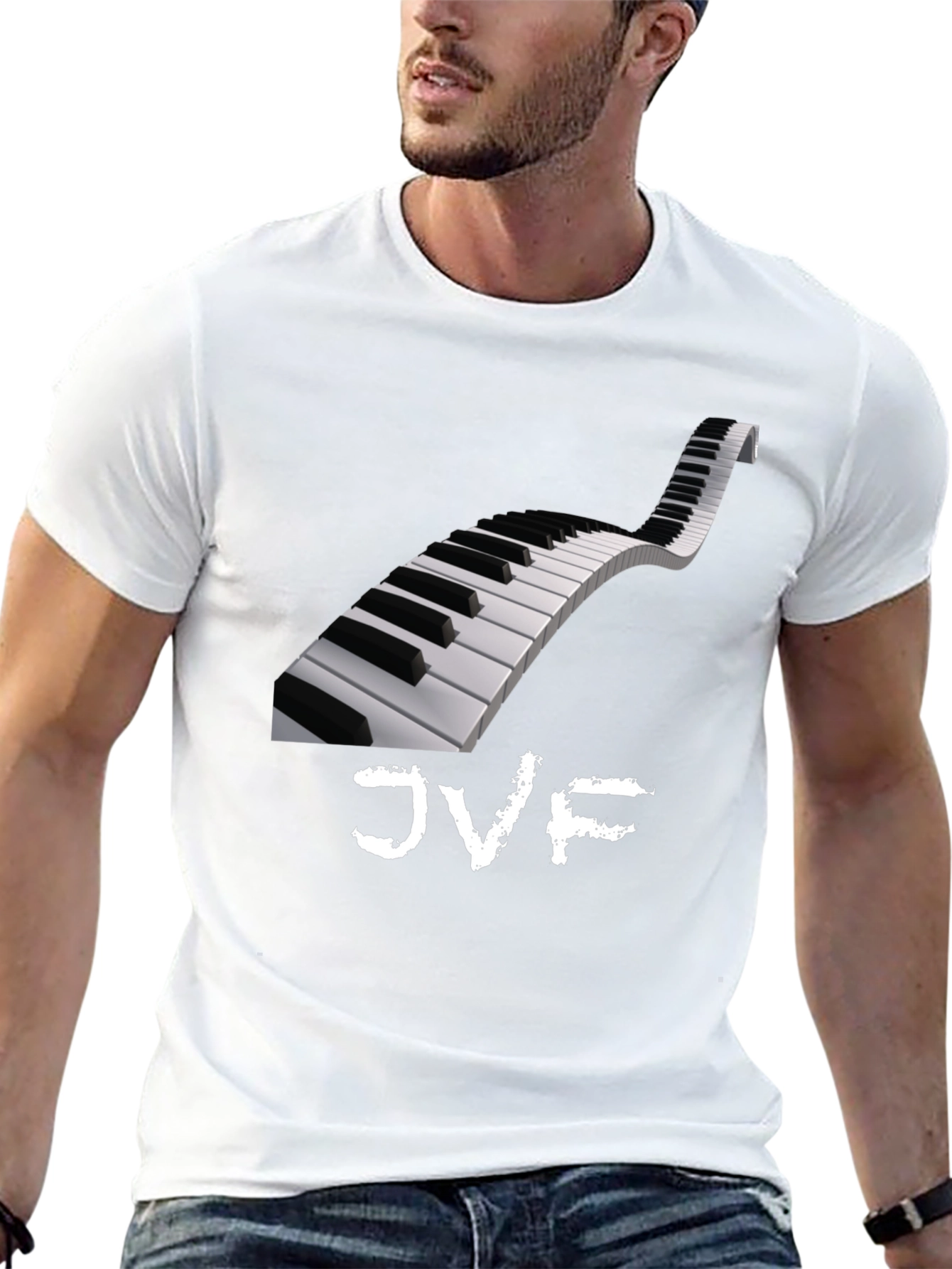 Piano Keys Graphic Tee - JVF Music Shirt