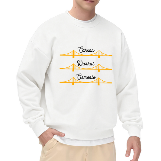 Three Golden Bridge Carson Warhal Clemente Art Crewneck Sweatshirt