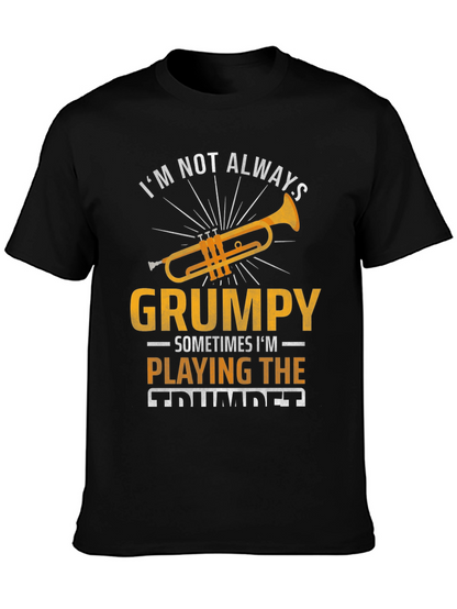 Grumpy Trumpet Player Graphic T-Shirt - Music Lover Tee
