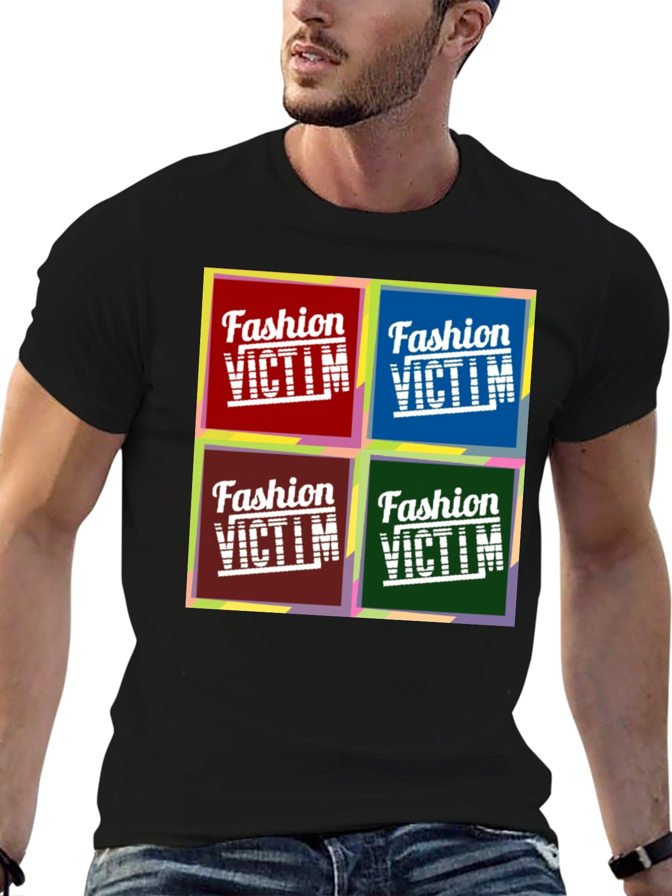 Fashion Victim Graphic Tee - Pop Art Design