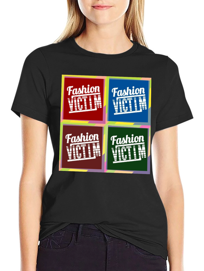 Fashion Victim Graphic Tee - Pop Art Design