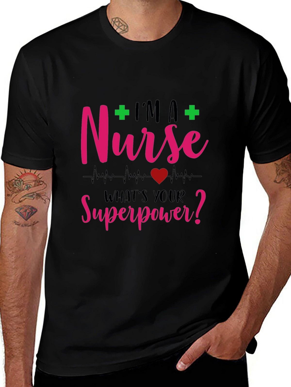 Nurse Superpower Graphic T-Shirt