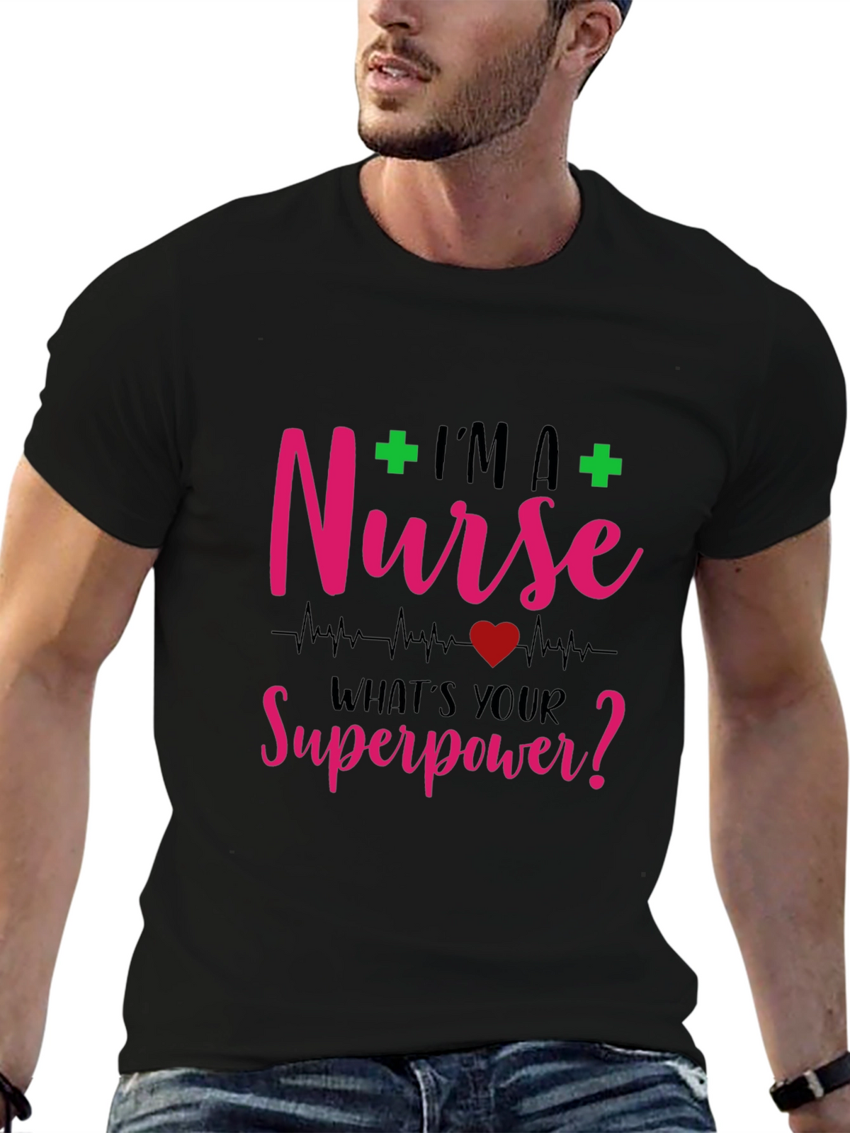 Nurse Superpower Graphic T-Shirt