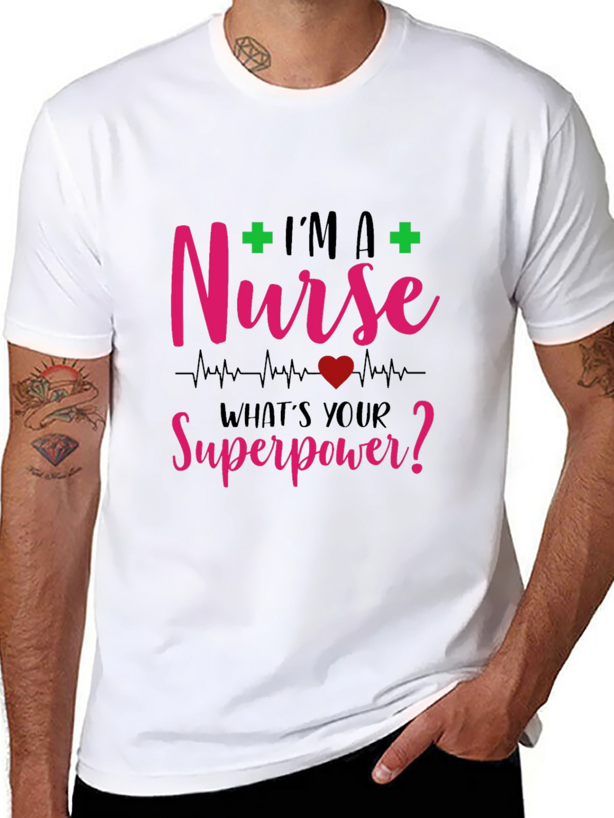 Nurse Superpower Graphic T-Shirt