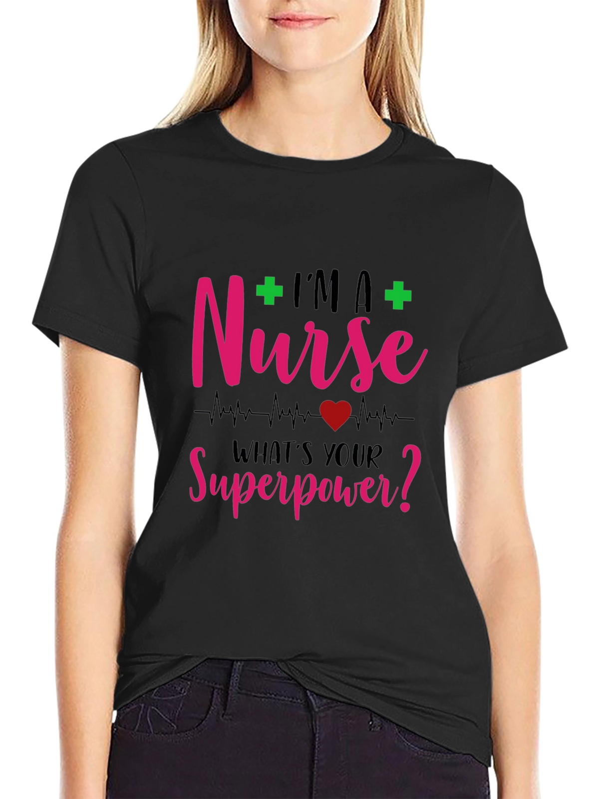 Nurse Superpower Graphic T-Shirt