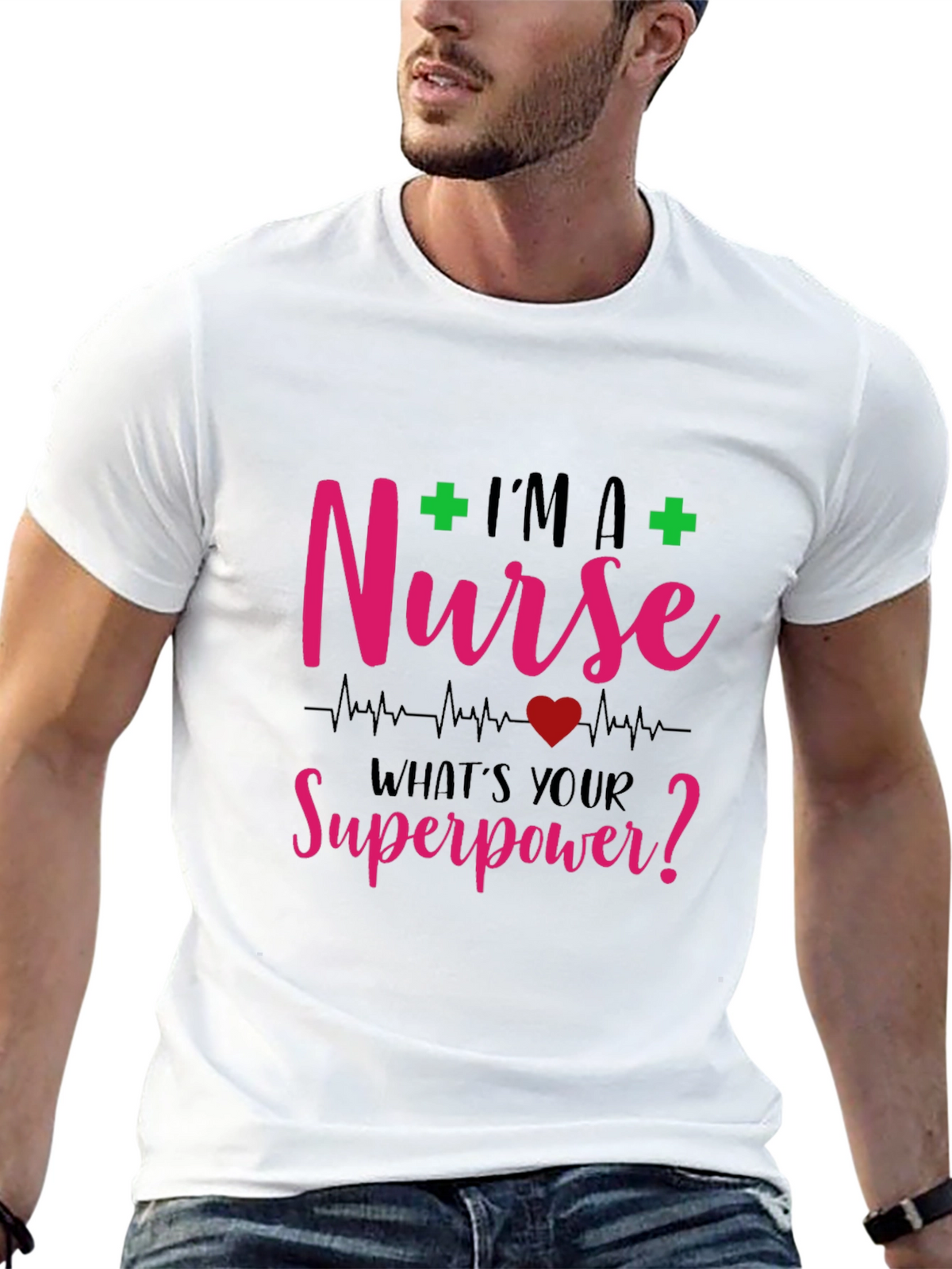 Nurse Superpower Graphic T-Shirt
